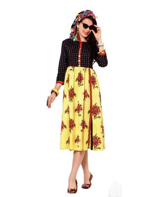 MAHATI  yellow cottonkurti 1