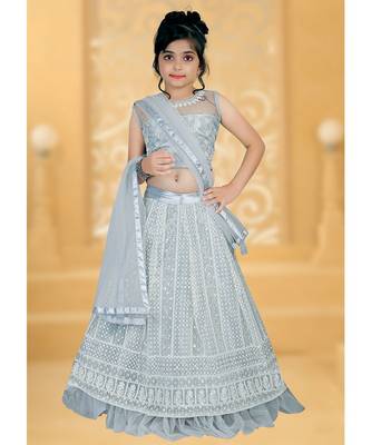 wedding designer prussianblue net  kidswear lahenga 1