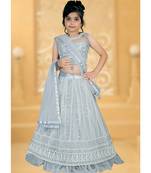 wedding designer prussianblue net  kidswear lahenga