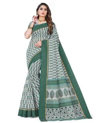 SOFT COTTON PRINTED SAREE with blouse 1