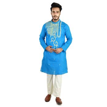 Abstract   Designed Cotton Kurta  Embroideried 1