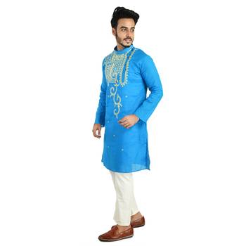 Abstract   Designed Cotton Kurta  Embroideried 2