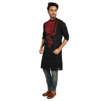 Abstract   Designed Cotton Kurta  Embroideried 2