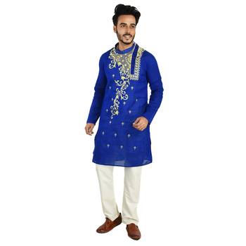 Bangla Cotton Kurta  Ethnic Chest  Embroideried Design 1