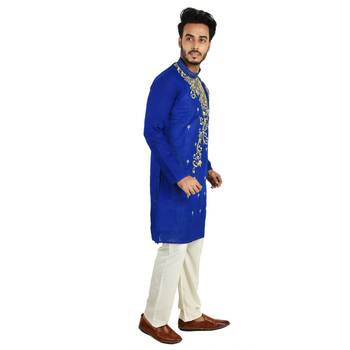 Bangla Cotton Kurta  Ethnic Chest  Embroideried Design 2