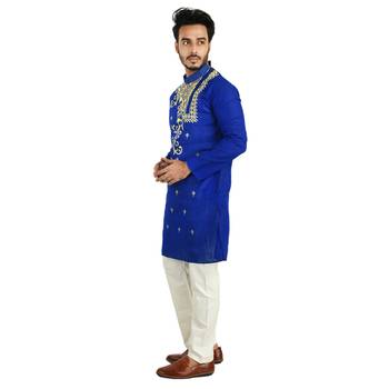Bangla Cotton Kurta  Ethnic Chest  Embroideried Design 3