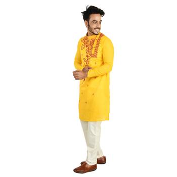 Bangla Cotton Kurta  Ethnic Chest  Embroideried Design 2