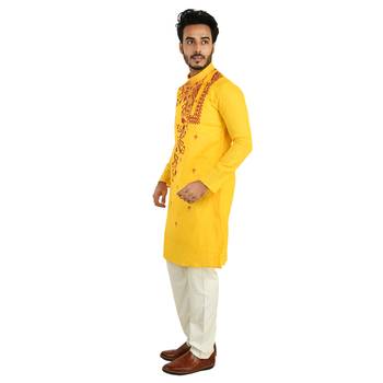 Bangla Cotton Kurta  Ethnic Chest  Embroideried Design 3