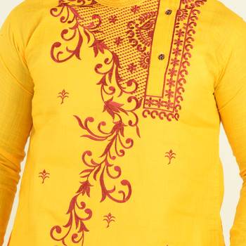 Bangla Cotton Kurta  Ethnic Chest  Embroideried Design 5