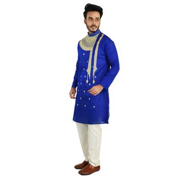 Bangla Motif  Designed Cotton Kurta  Embroideried 2