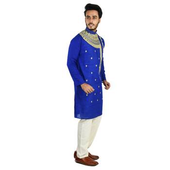 Bangla Motif  Designed Cotton Kurta  Embroideried 3