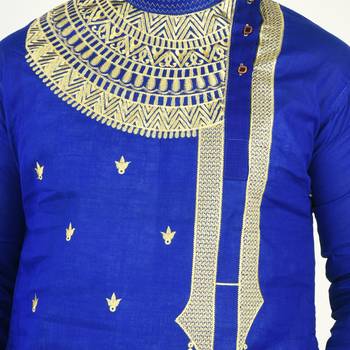 Bangla Motif  Designed Cotton Kurta  Embroideried 4