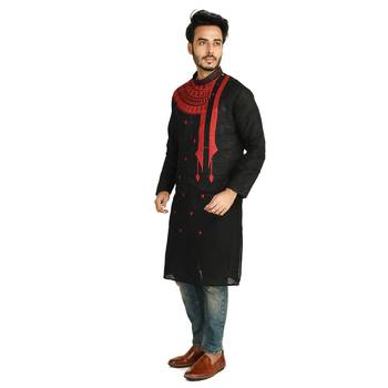 Bangla Motif  Designed Cotton Kurta  Embroideried 2