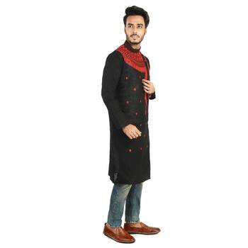 Bangla Motif  Designed Cotton Kurta  Embroideried 3