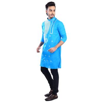 Traditional Sankha Designed Cotton Kurta  Embroideried 2