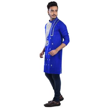Traditional Sankha Designed Cotton Kurta  Embroideried 3