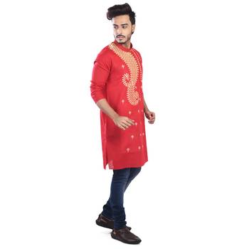 Traditional Sankha Designed Cotton Kurta  Embroideried 2