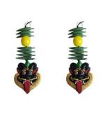 Salvus APP SOLUTIONS Plastic Nimbu Mirchi Wall Hanging Nazar Battu-for Home Office & Shop Set of 2 (4x9.5 Inch)