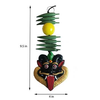 Salvus APP SOLUTIONS Plastic Nimbu Mirchi Wall Hanging Nazar Battu-for Home Office & Shop Set of 2 (4x9.5 Inch) 2