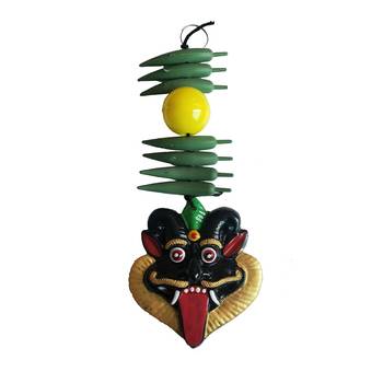 Salvus APP SOLUTIONS Plastic Nimbu Mirchi Wall Hanging Nazar Battu-for Home Office & Shop Set of 2 (4x9.5 Inch) 3