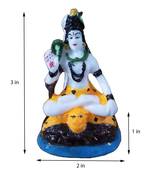 Salvus APP SOLUTIONS Handmade Marble Lord Shiva/ Shankar Ji Idol-Statue for PoojaTableOfficeHome Decor  (3 Inch)