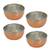 Dinner Set Thali Plate Bowls Fork Glass Spoon and Serving Spoon Diameter 13 Inch Stainless Steel Copper Thali Set of 2