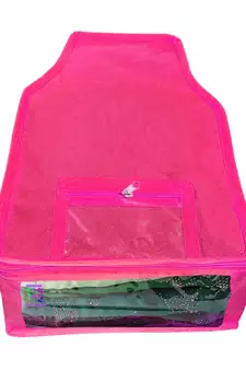 Atorakushon   Non Woven Fabric Blouse Cover Saree Cover Jeans Trousers Clothes Organizer For Wardrobe Pack Of 1 Pink