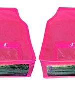 Atorakushon   Non Woven Fabric Blouse Cover Saree Cover Jeans Trousers Clothes Organizer For Wardrobe Pack Of 2 Pink