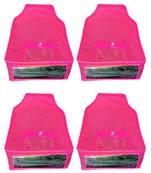 Atorakushon   Non Woven Fabric Blouse Cover Saree Cover Jeans Trousers Clothes Organizer For Wardrobe Pack Of 4 Pink