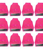 Atorakushon   Non Woven Fabric Blouse Cover Saree Cover Jeans Trousers Clothes Organizer For Wardrobe Pack Of 12 Pink