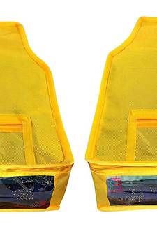 Atorakushon   Non Woven Fabric Blouse Cover Saree Cover Jeans Trousers Clothes Organizer For Wardrobe Pack Of 2 Yellow