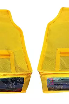Atorakushon   Non Woven Fabric Blouse Cover Saree Cover Jeans Trousers Clothes Organizer For Wardrobe Pack Of 2 Yellow