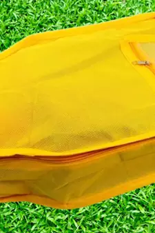 Atorakushon   Non Woven Fabric Blouse Cover Saree Cover Jeans Trousers Clothes Organizer For Wardrobe Pack Of 4 Yellow