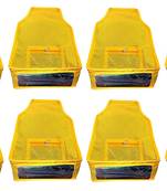 Atorakushon   Non Woven Fabric Blouse Cover Saree Cover Jeans Trousers Clothes Organizer For Wardrobe Pack Of 8 Yellow