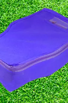 Atorakushon   Non Woven Fabric Blouse Cover Saree Cover Jeans Trousers Clothes Organizer For Wardrobe Pack Of 2 Blue