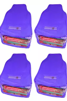 Atorakushon   Non Woven Fabric Blouse Cover Saree Cover Jeans Trousers Clothes Organizer For Wardrobe Pack Of 8 Blue