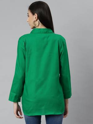 Green plain cotton tunics
 4