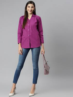 Purple plain cotton tunics
 1