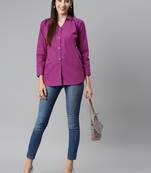 Purple plain cotton tunics
