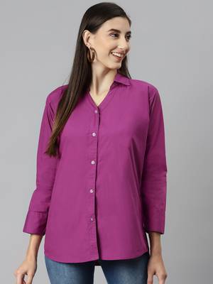 Purple plain cotton tunics
 2