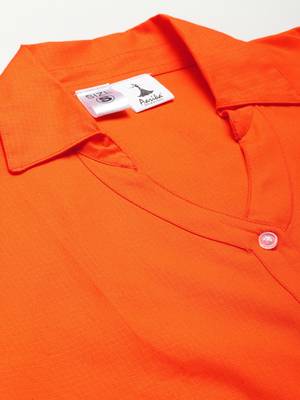 Orange plain cotton tunics
 2