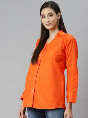 Orange plain cotton tunics
 4
