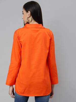 Orange plain cotton tunics
 5