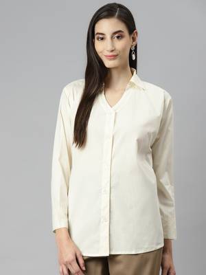 Off-white plain cotton tunics
 2