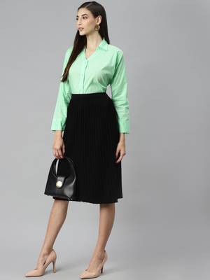 Sea-green plain cotton tunics
 1