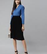 Blue plain cotton tunics
