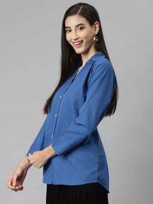 Blue plain cotton tunics
 2