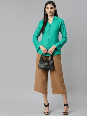 Green plain cotton tunics
 1