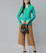 Green plain cotton tunics
