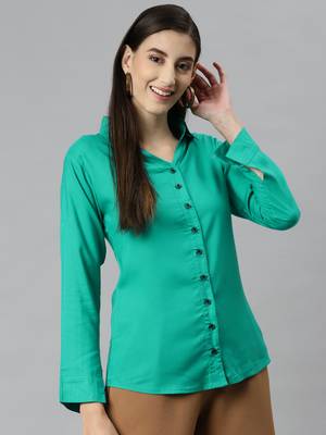 Green plain cotton tunics
 3
